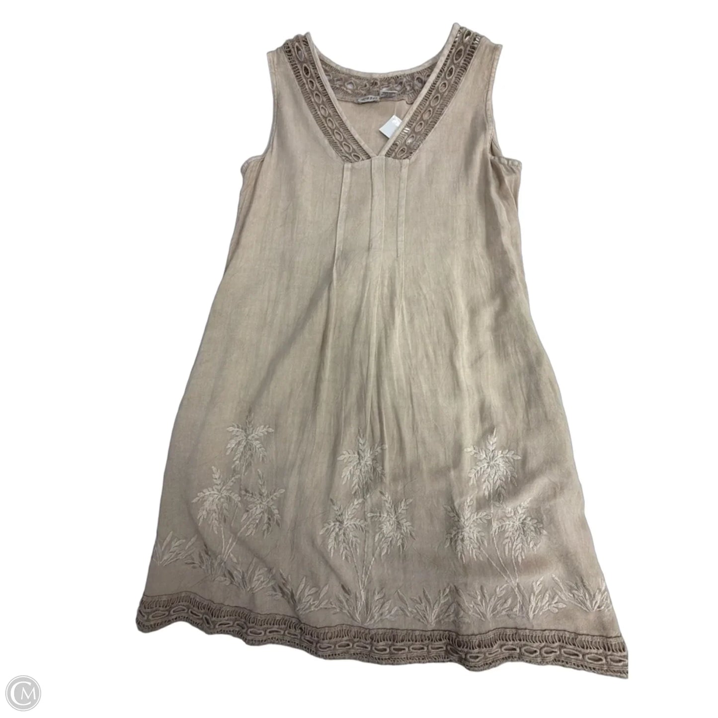 Dress Casual Midi By Clothes Mentor In Tan, Size: S