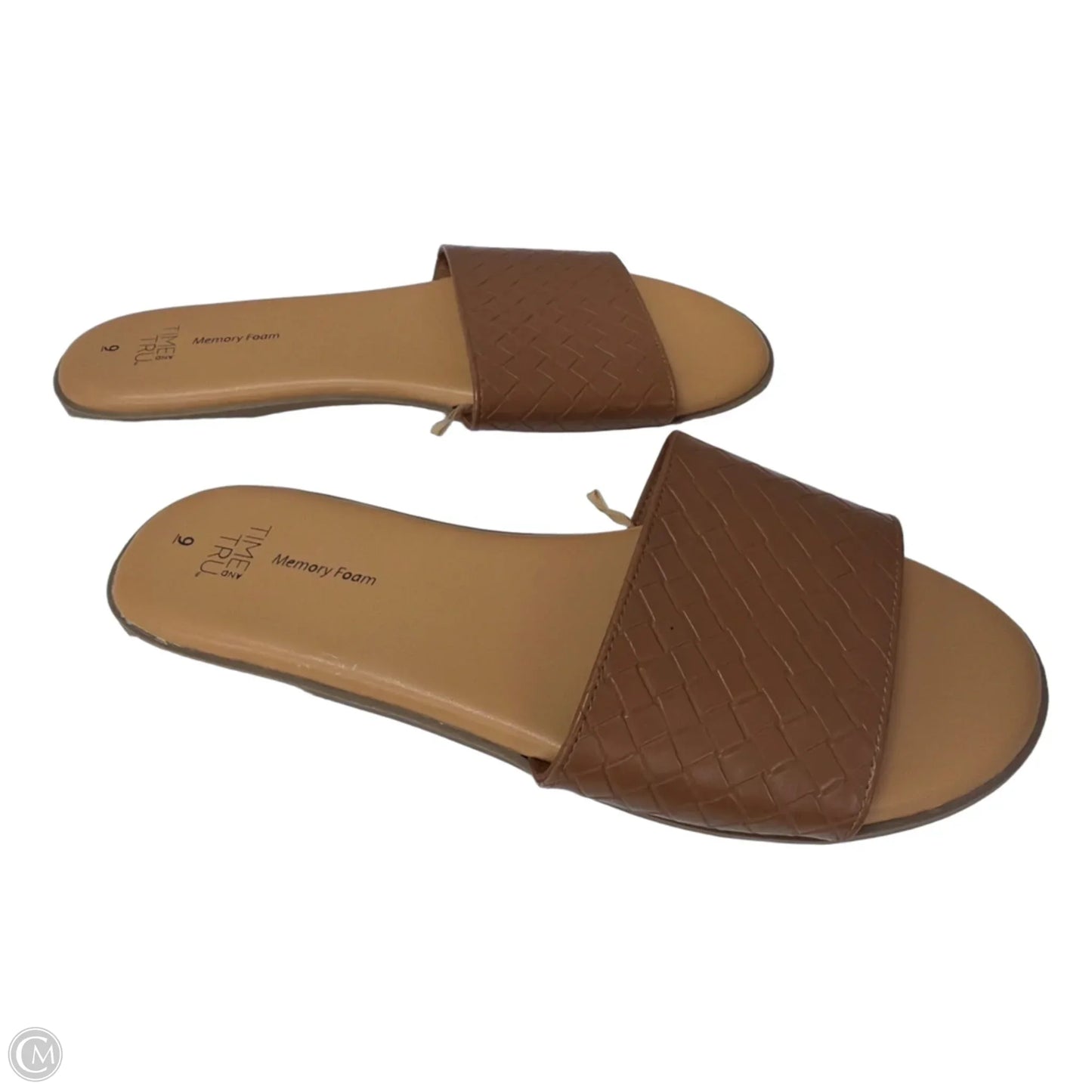 Sandals Flats By Time And Tru In Brown, Size: 9