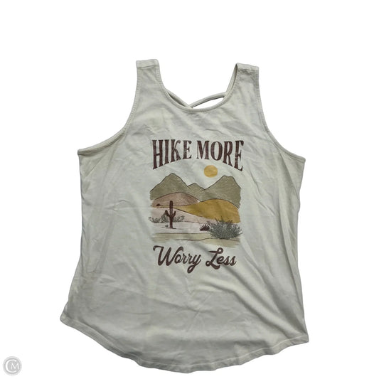 Top Sleeveless By Maurices In Cream, Size: L