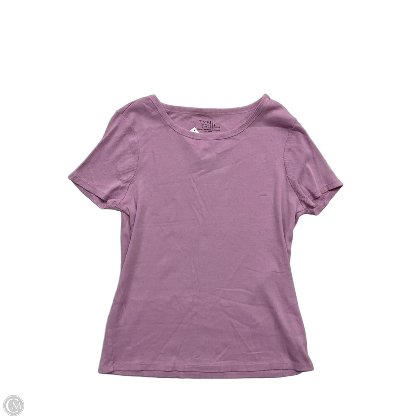 Top Short Sleeve By Time And Tru In Purple, Size: L