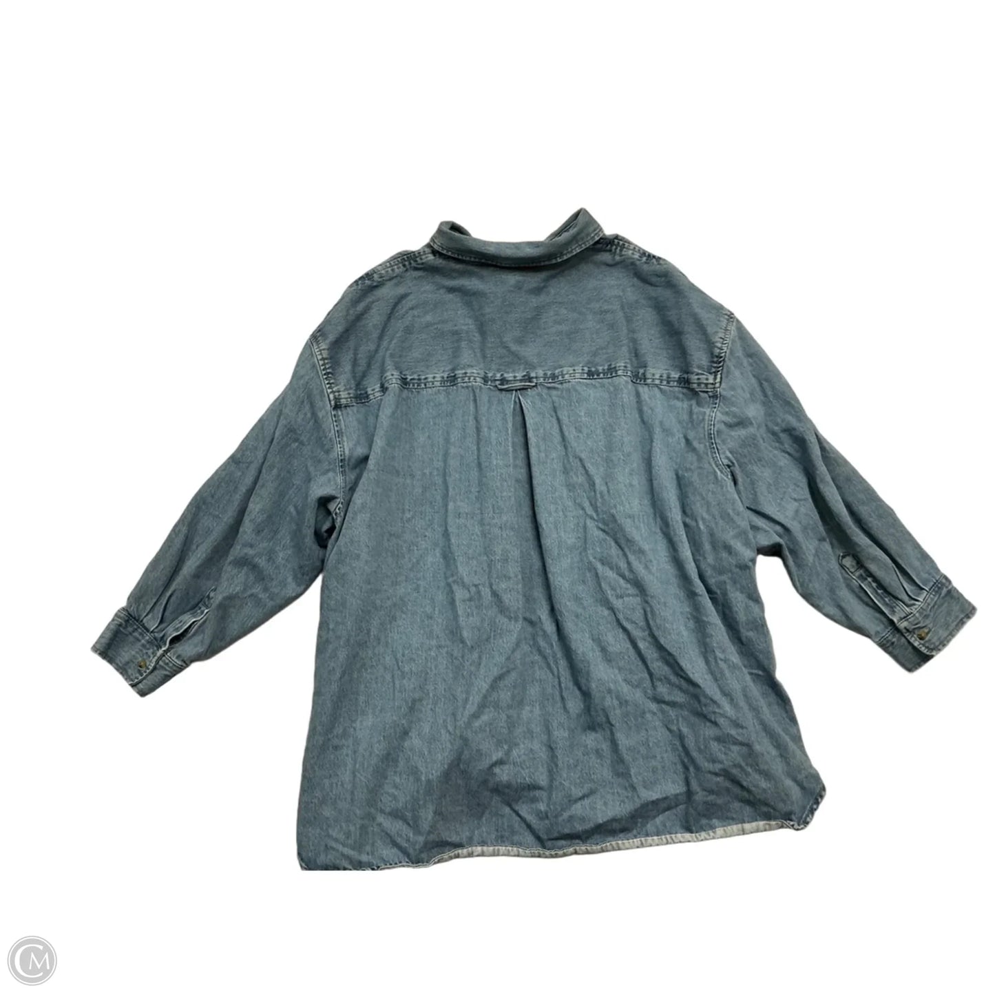 Top Long Sleeve By Old Navy In Blue Denim, Size: 3x
