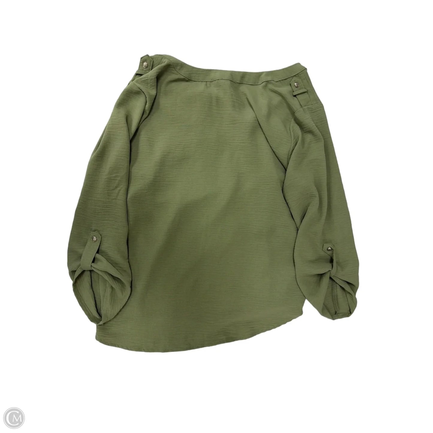 Top Long Sleeve By Adrienne Vittadini In Green, Size: Xl