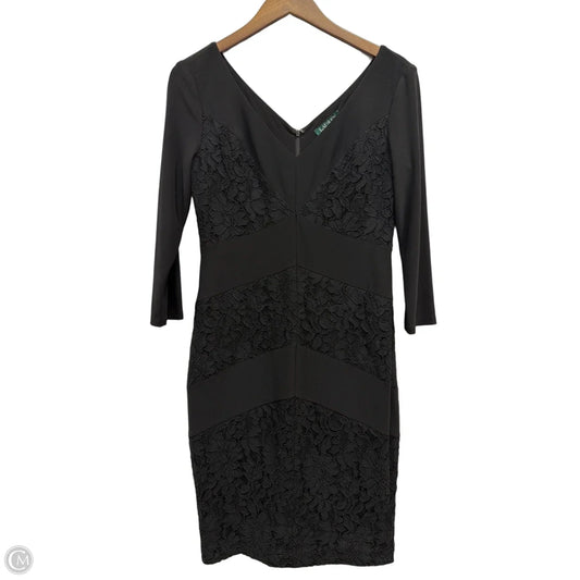 Dress Work By Lauren By Ralph Lauren In Black, Size: M