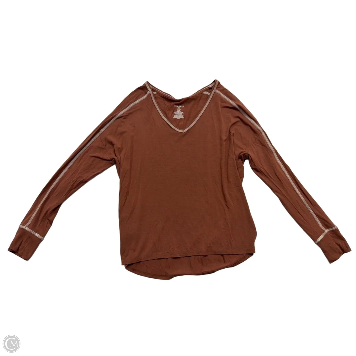 Top Short Sleeve By Kinesis In Brown, Size: Xs