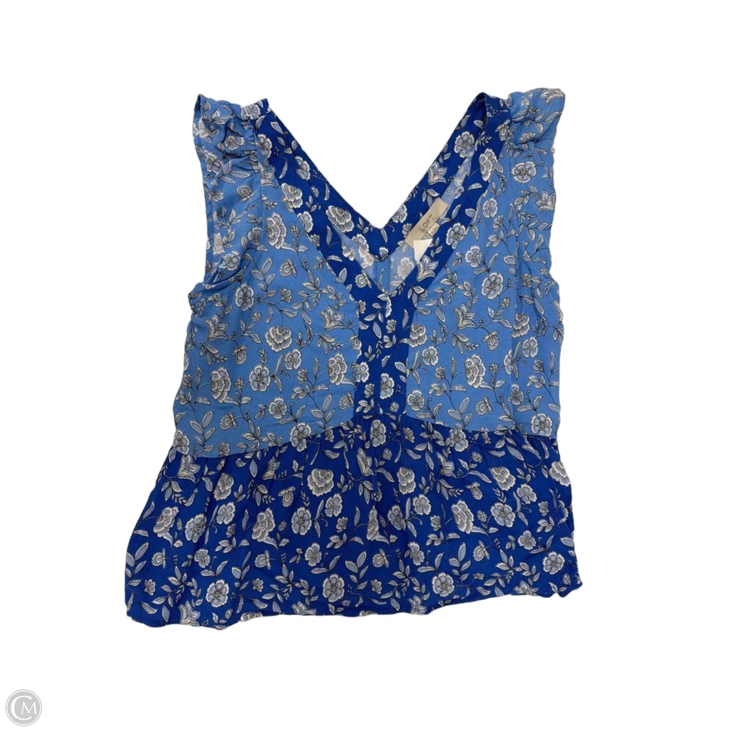 Top Sleeveless By Loft In Floral Print, Size: M