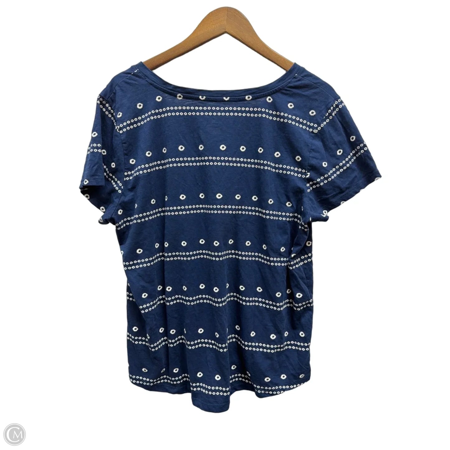 Top Short Sleeve By Sonoma In Navy, Size: 1x