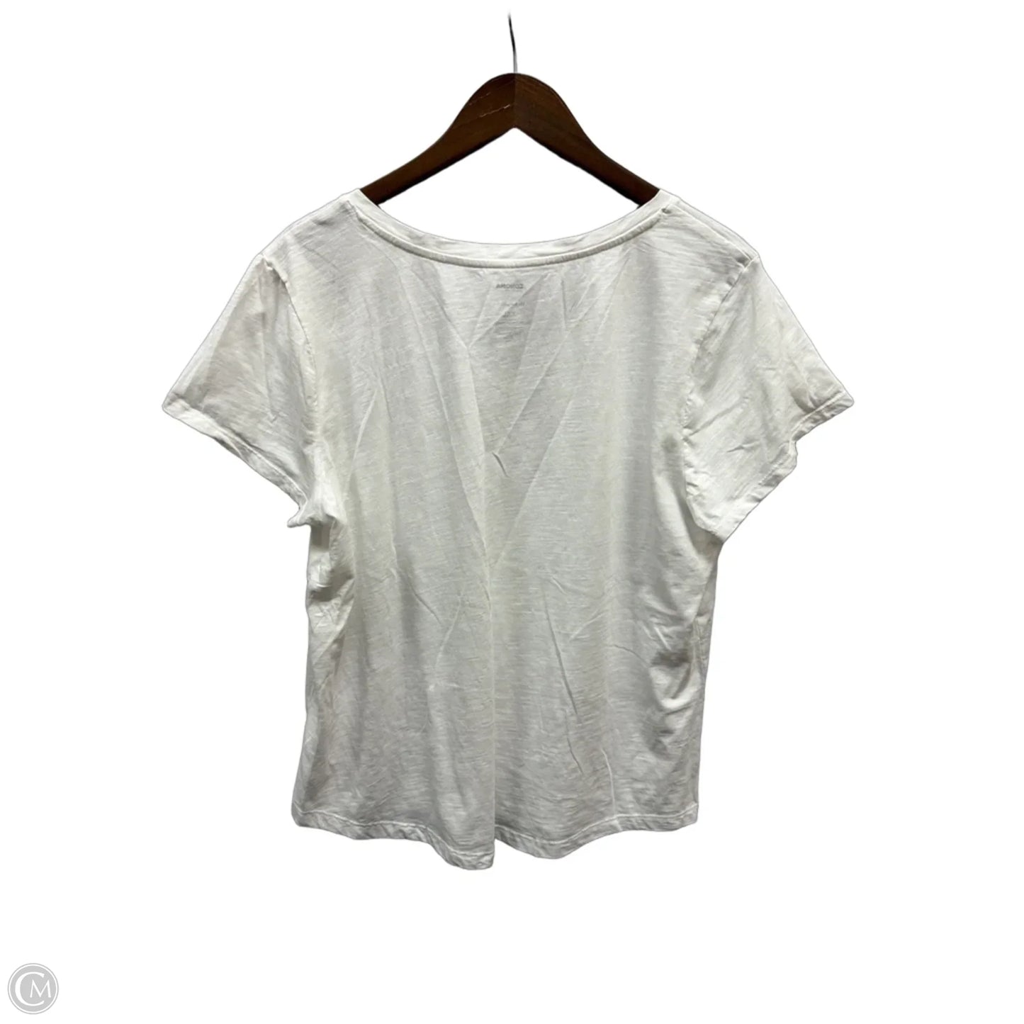 Top Short Sleeve Basic By Sonoma In White, Size: 1x