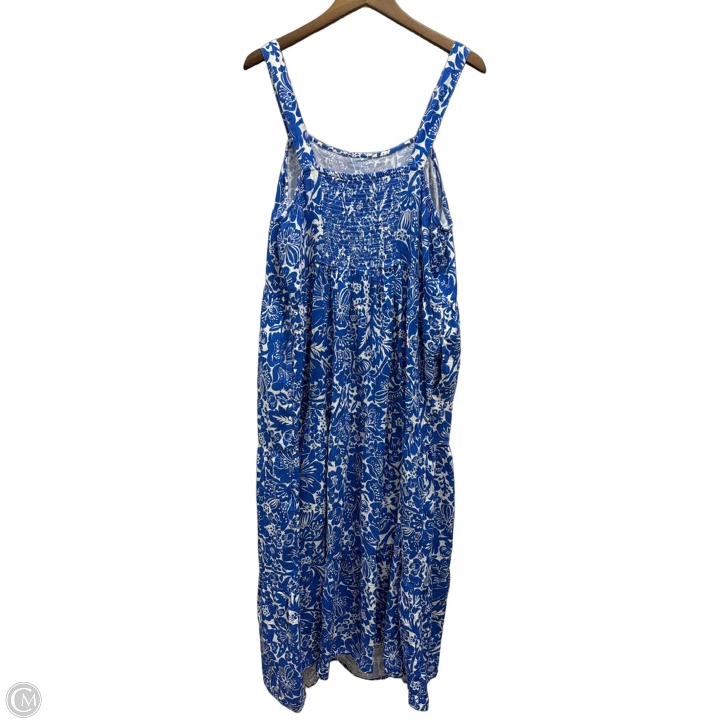 Dress Casual Maxi By Sonoma In Blue & White, Size: 1x
