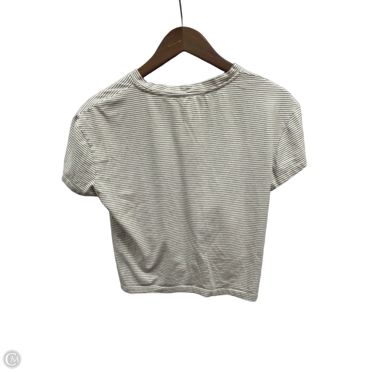 Top Short Sleeve Basic By Lush In Striped Pattern, Size: S
