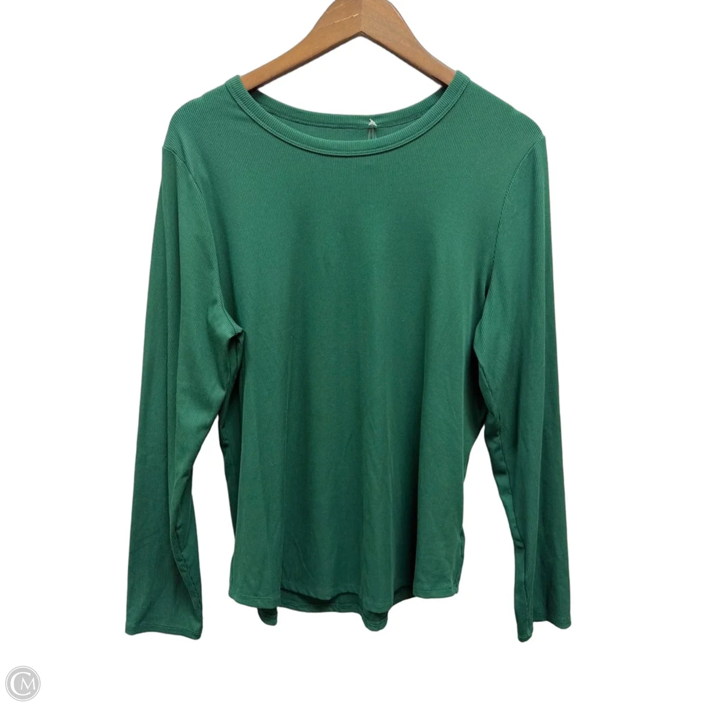 Top Long Sleeve By No Boundaries In Green, Size: 1x