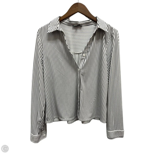 Top Long Sleeve By Adrianna Papell In Striped Pattern, Size: Xl