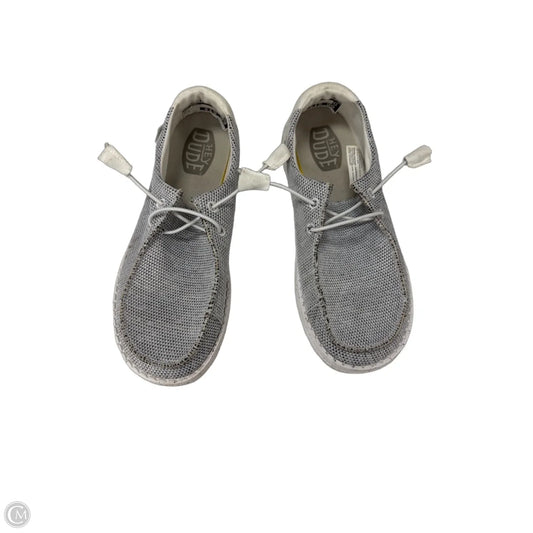Shoes Flats By Hey Dude In Grey, Size: 9