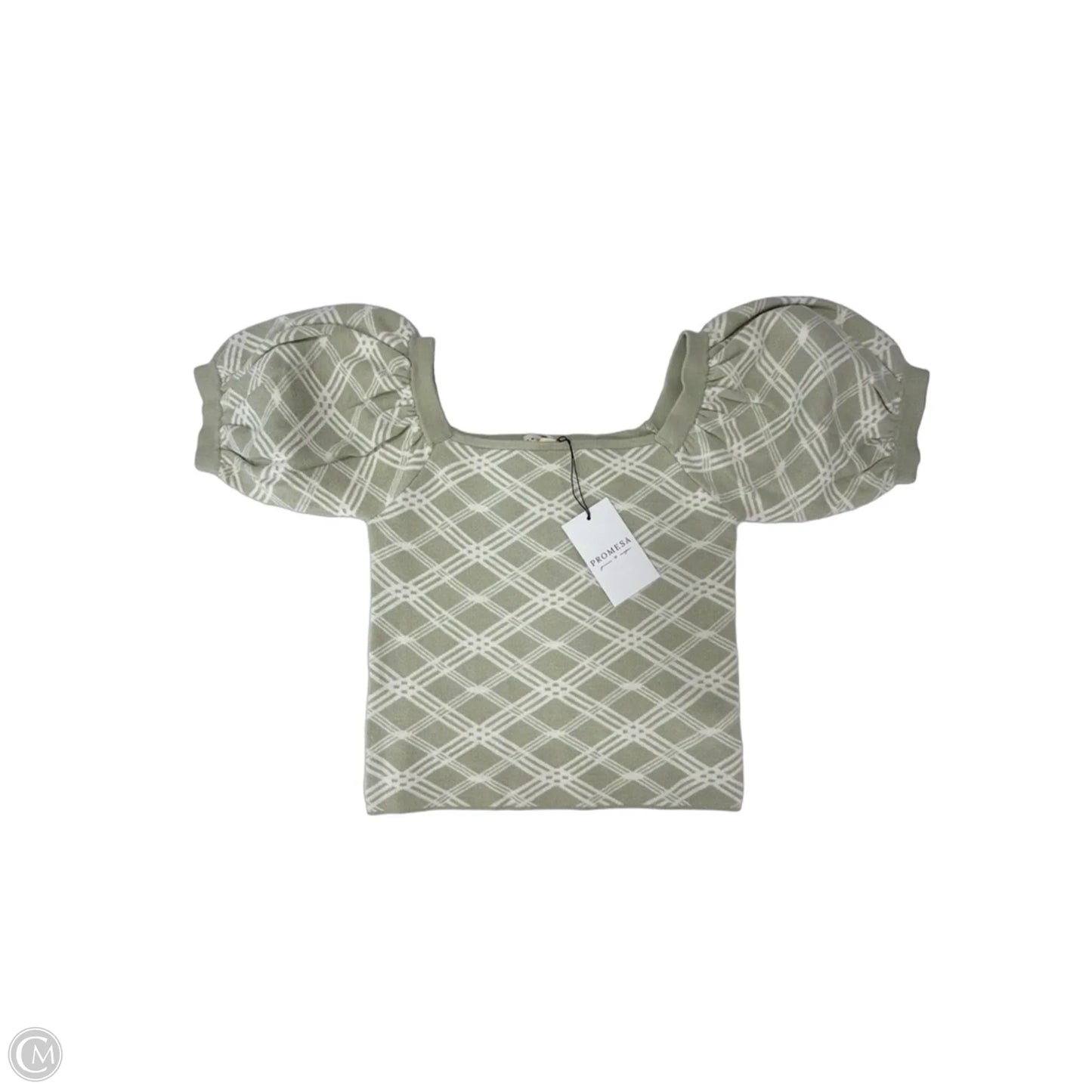 Top Short Sleeve By Promesa In Green, Size: M