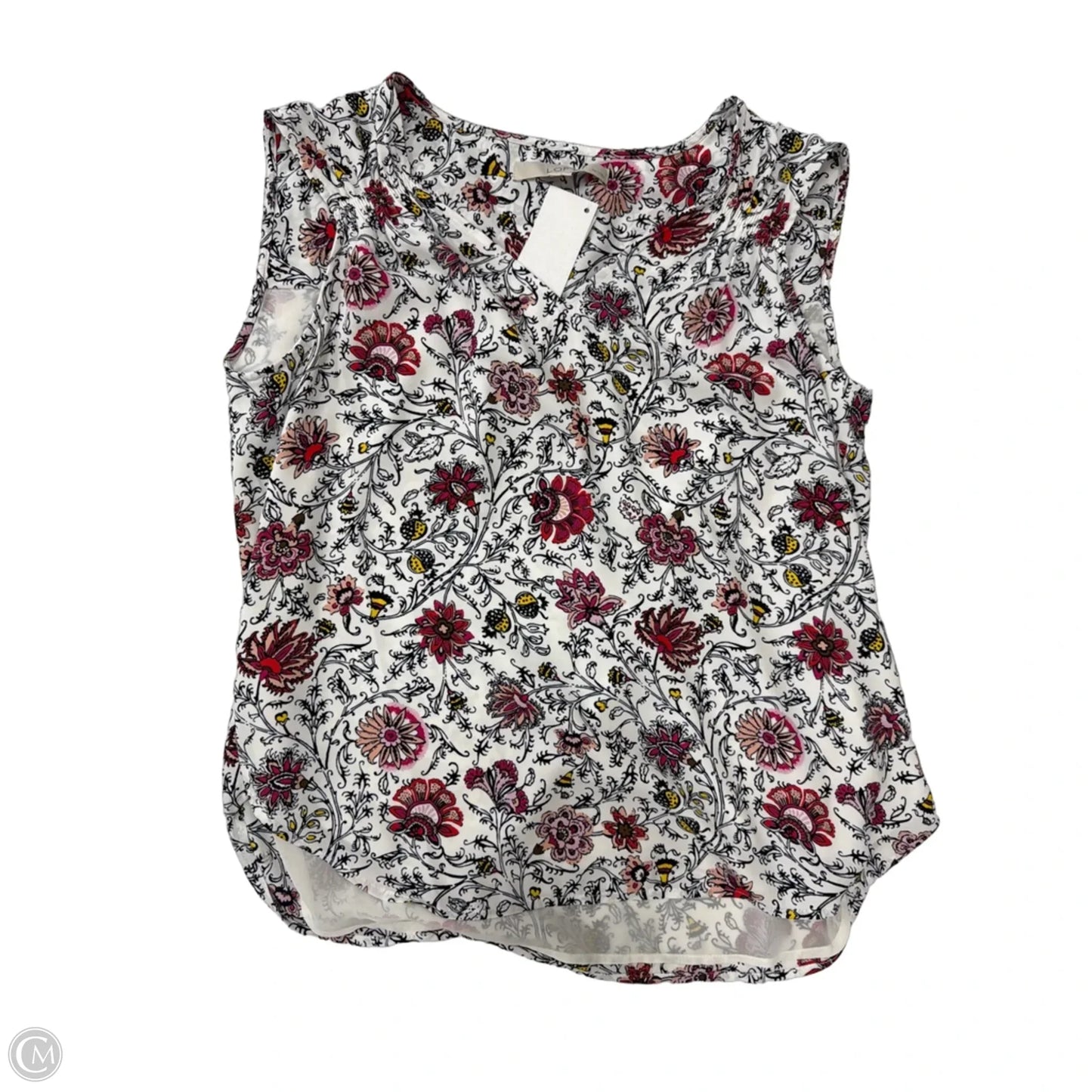 Top Sleeveless By Loft In Floral Print, Size: Xsp