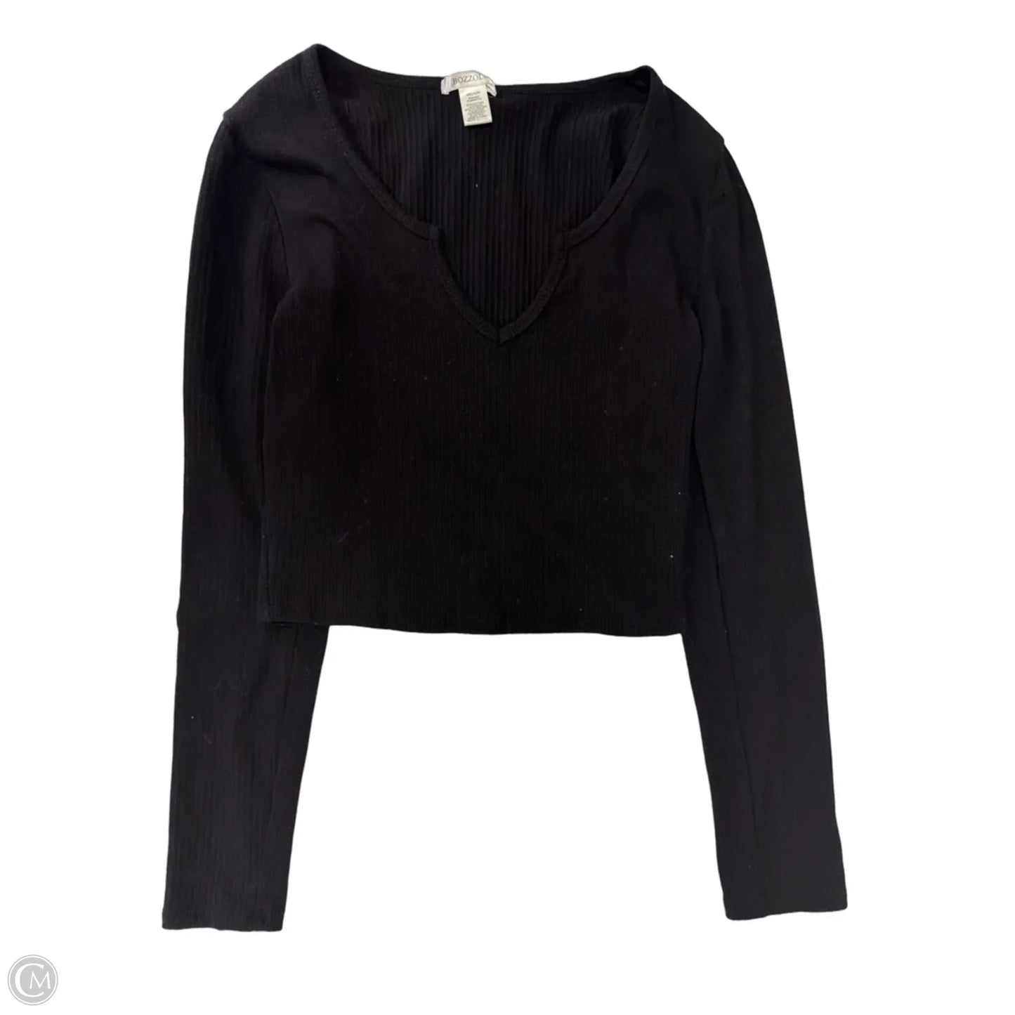Top Long Sleeve By Bozzolo In Black, Size: M
