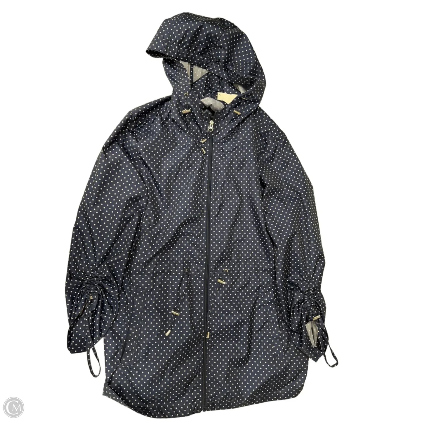 Jacket Windbreaker By Jones New York In Polkadot Pattern, Size: Xl