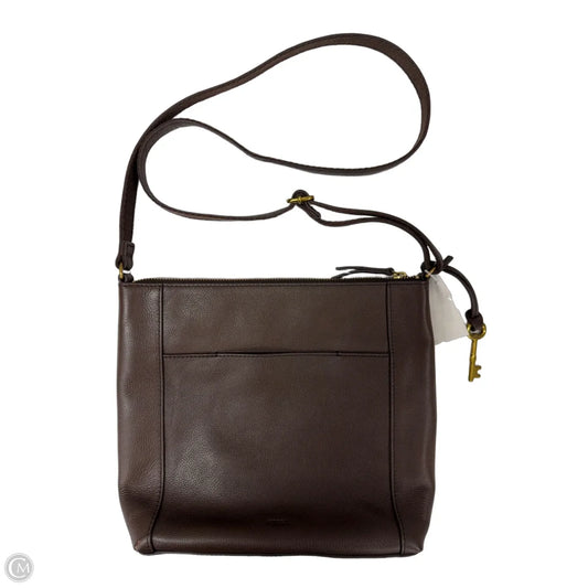 Crossbody Leather By Fossil, Size: Medium