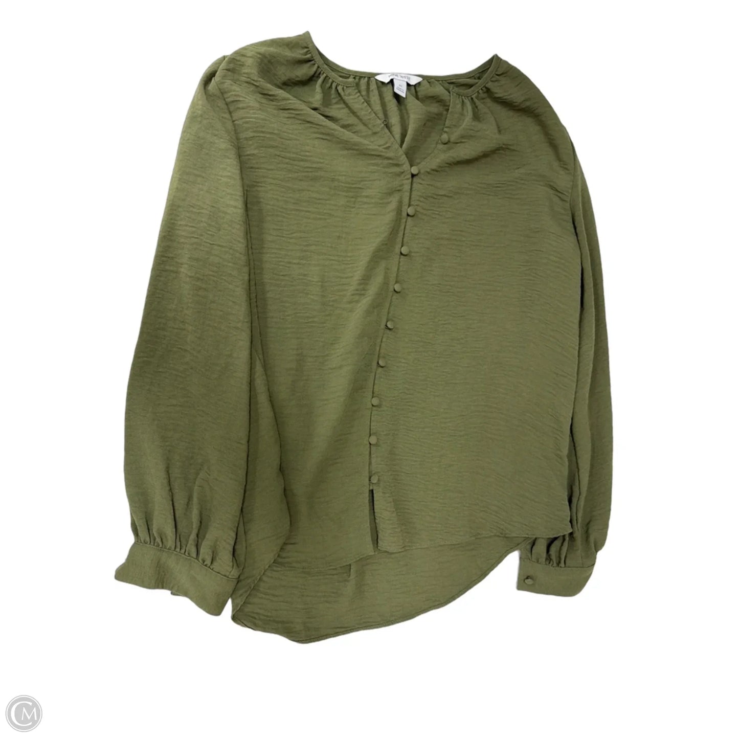 Top Long Sleeve By Nine West Apparel In Green, Size: M