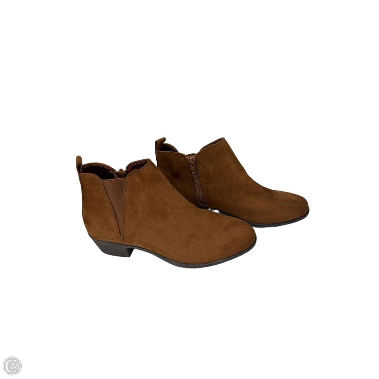 Boots Ankle Flats By So In Brown, Size: 9.5