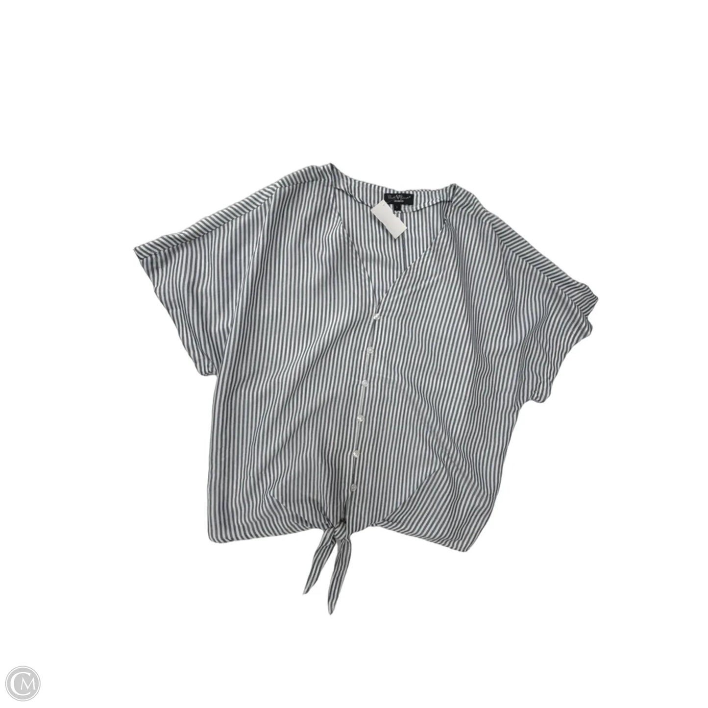 Top Short Sleeve By Velvet Heart In Striped Pattern, Size: L