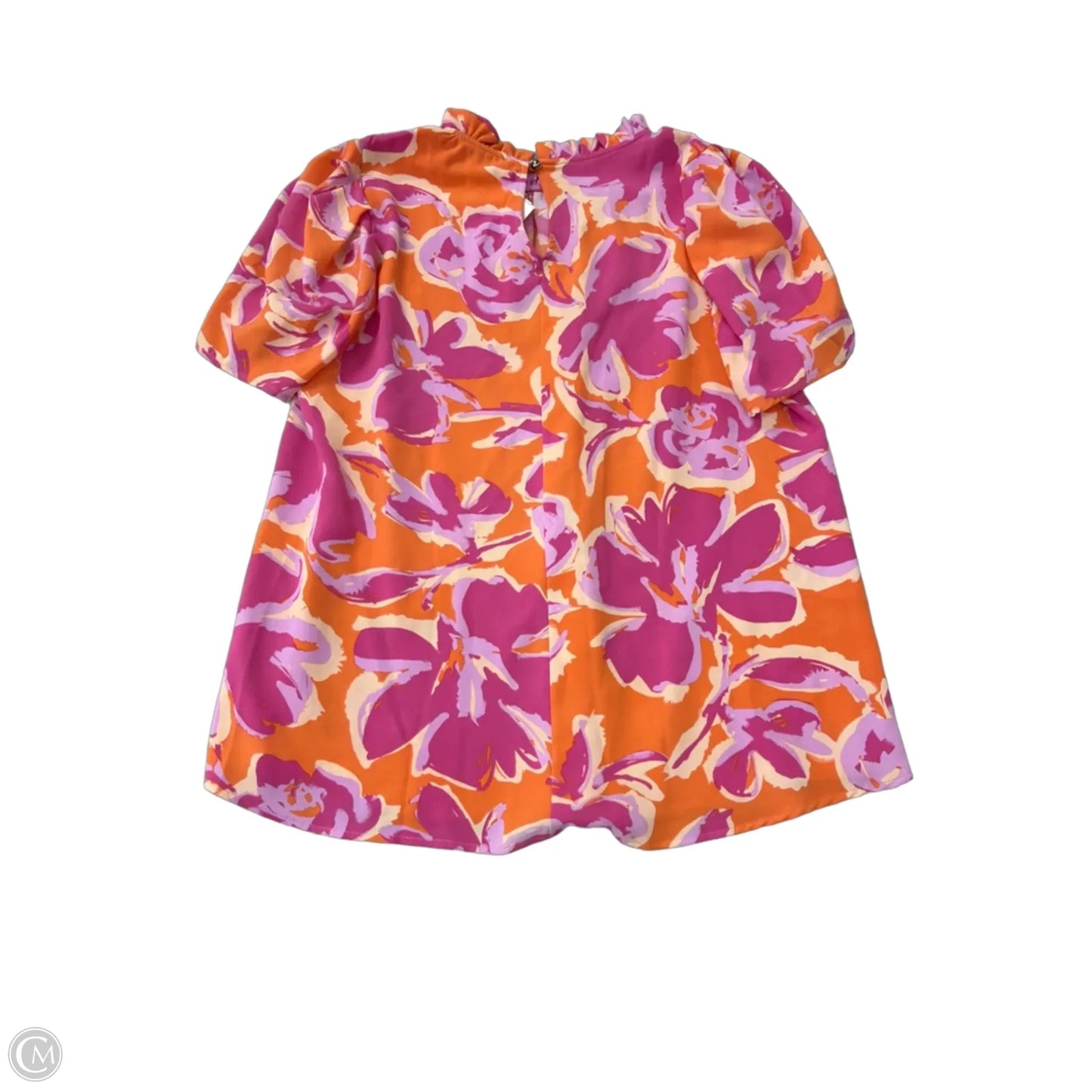 Top Short Sleeve By Haptics In Orange & Pink, Size: L