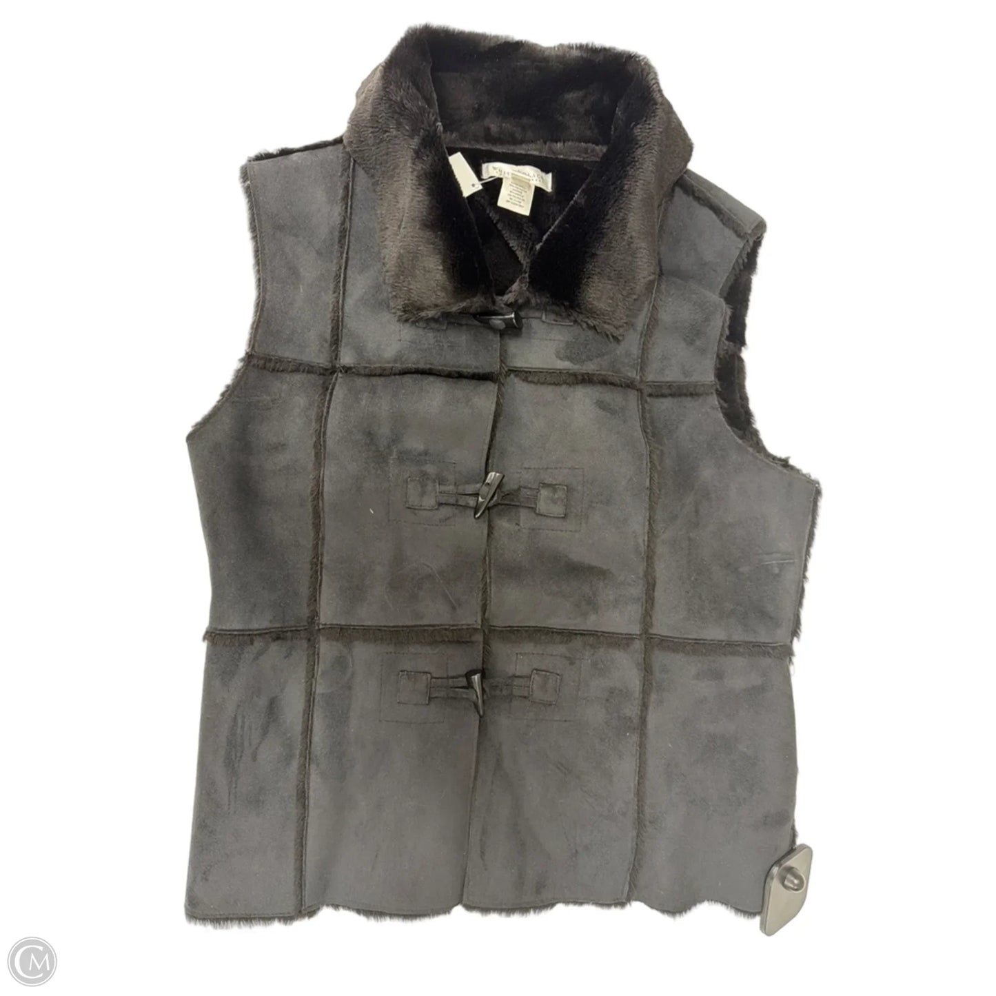 Vest Faux Fur & Sherpa By White House Black Market In Black, Size: Xl