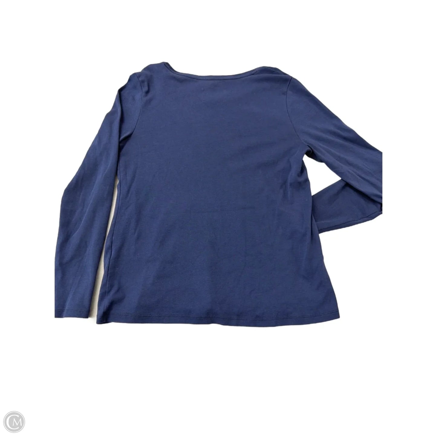 Top Long Sleeve Basic By Charter Club In Blue, Size: L
