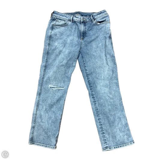 Jeans Straight By Chicos In Blue Denim, Size: 12