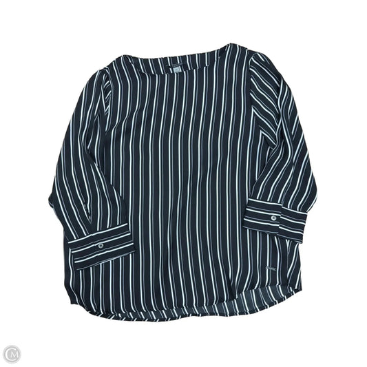 Top Long Sleeve By T Tahari In Striped Pattern, Size: L