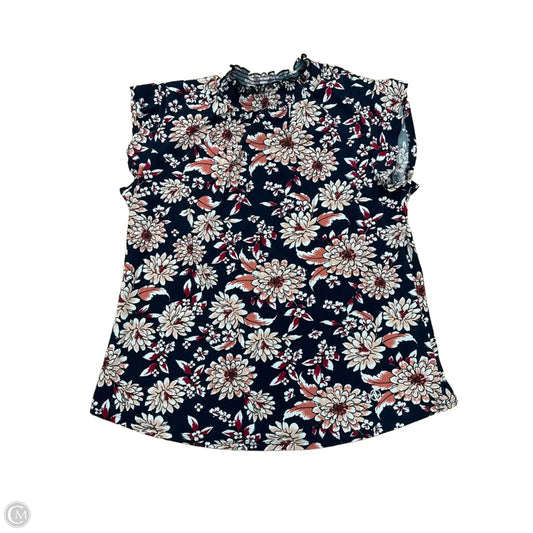 Top Sleeveless By Adrienne Vittadini In Floral Print, Size: Xl