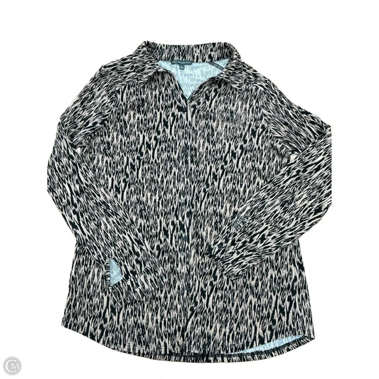 Top Long Sleeve By Adrianna Papell In Animal Print, Size: L