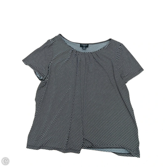 Top Short Sleeve By Liz Claiborne In Black & White, Size: 3x