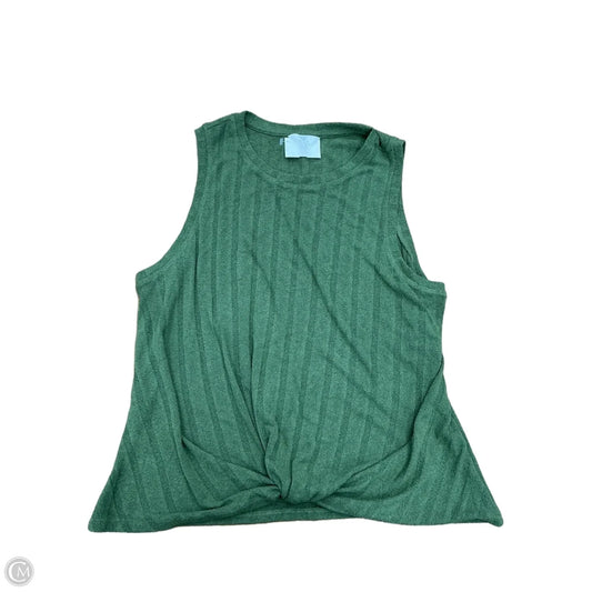 Top Sleeveless By Time And Tru In Green, Size: 1x