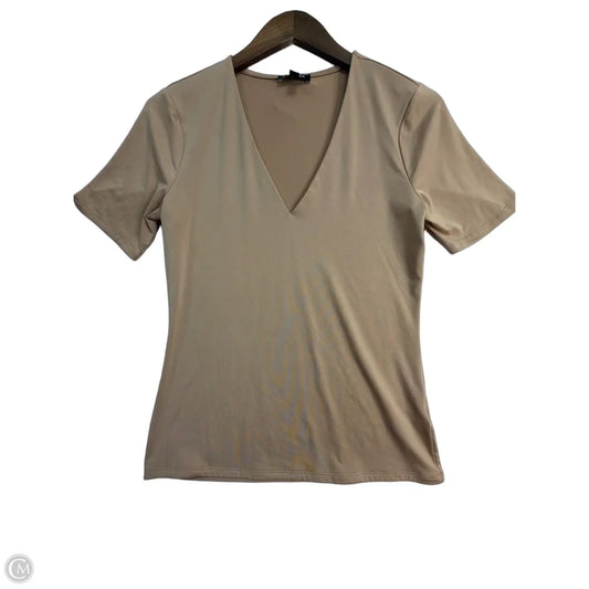 Top Short Sleeve By Express In Tan, Size: M