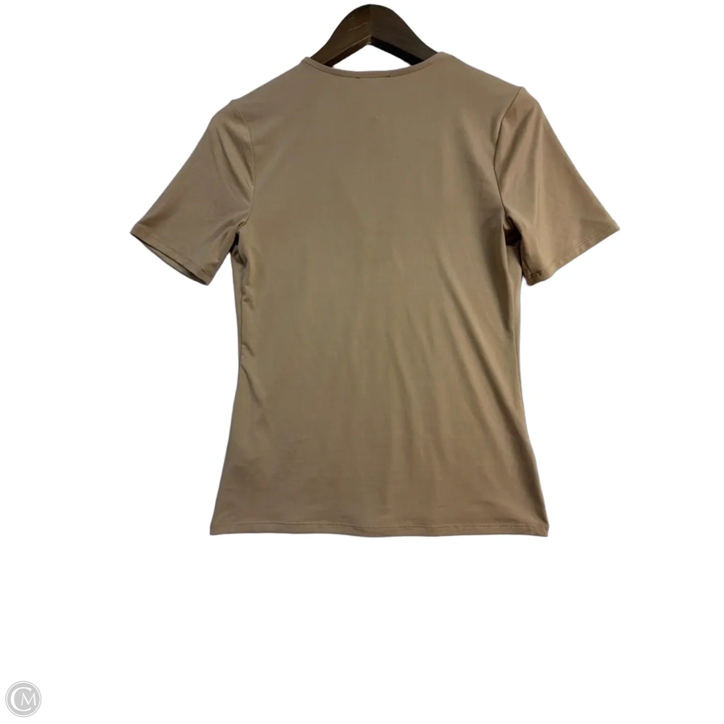 Top Short Sleeve By Express In Tan, Size: M