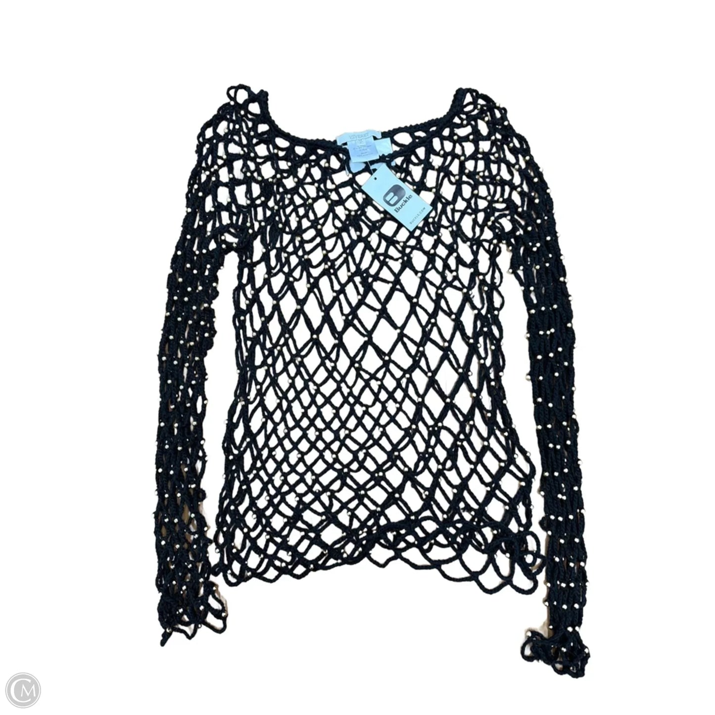 Top Long Sleeve By Veveret In Black, Size: M