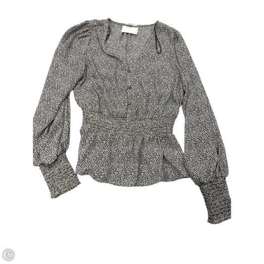 Top Long Sleeve By Sienna Sky In Black & White, Size: S
