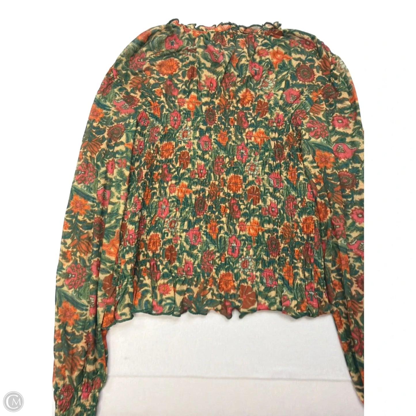 Top Long Sleeve By Natural Life In Floral Print, Size: L