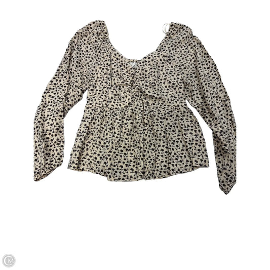 Top Long Sleeve By Japna In Multi-colored, Size: L
