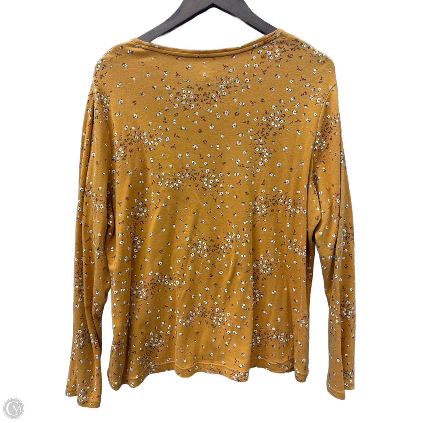 Top Long Sleeve By Croft And Barrow In Floral Print, Size: 1x