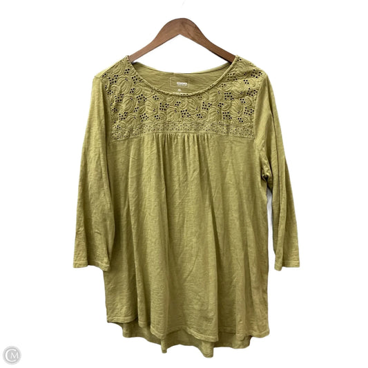 Top 3/4 Sleeve By Sonoma In Green, Size: Xl