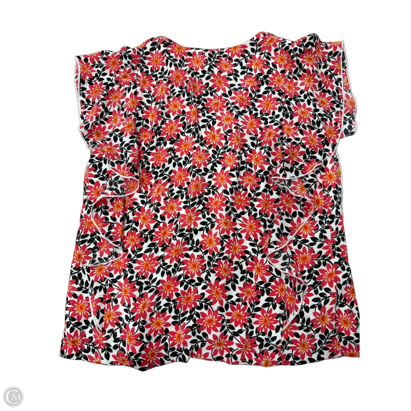 Top Short Sleeve By Ann Taylor In Floral Print, Size: M