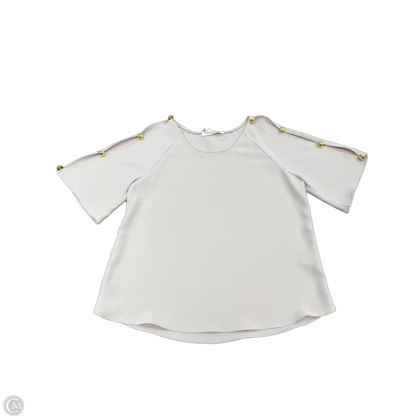 Top Short Sleeve By Amanda Uprichard In Tan, Size: M