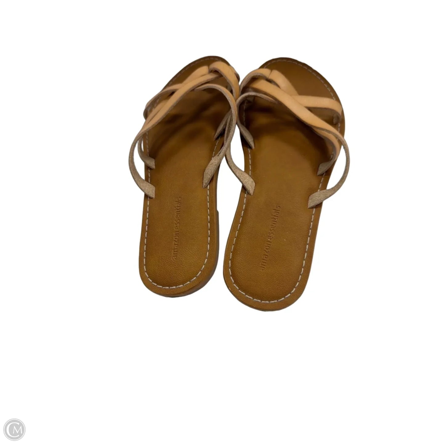 Sandals Flats By Amazon Essentials In Tan, Size: 6.5