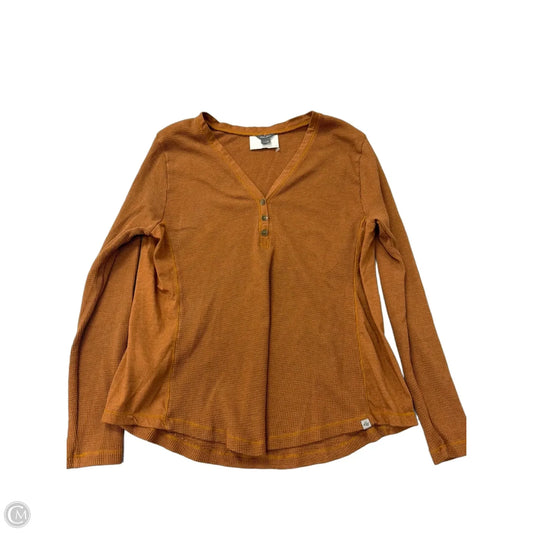 Top Long Sleeve By Eddie Bauer In Brown, Size: Xl