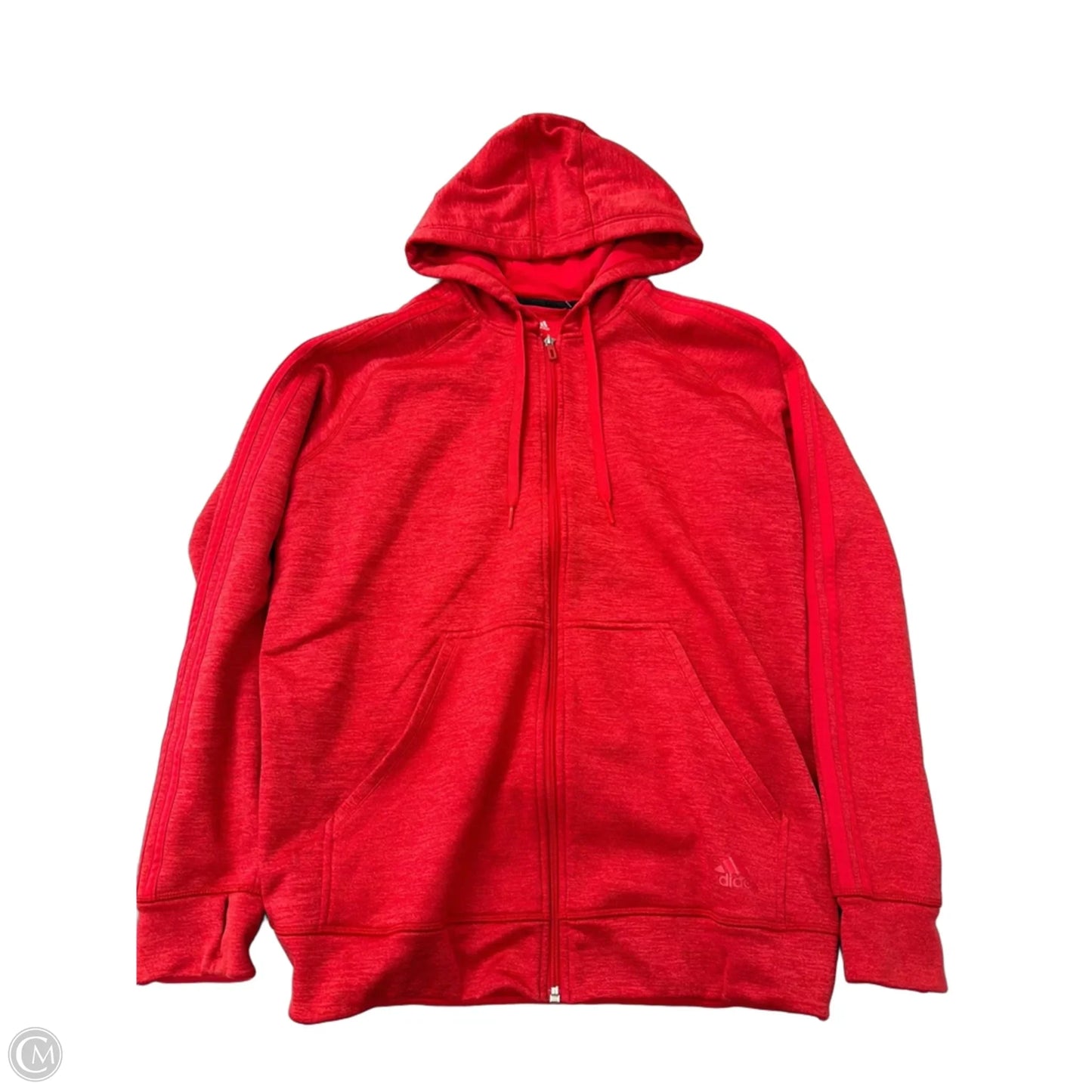 Athletic Jacket By Adidas In Red, Size: Xl
