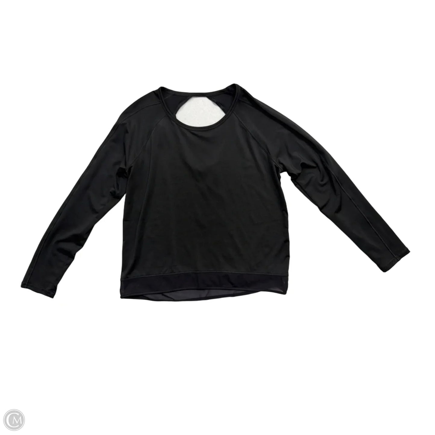 Athletic Top Long Sleeve Crewneck By Fila In Black, Size: M