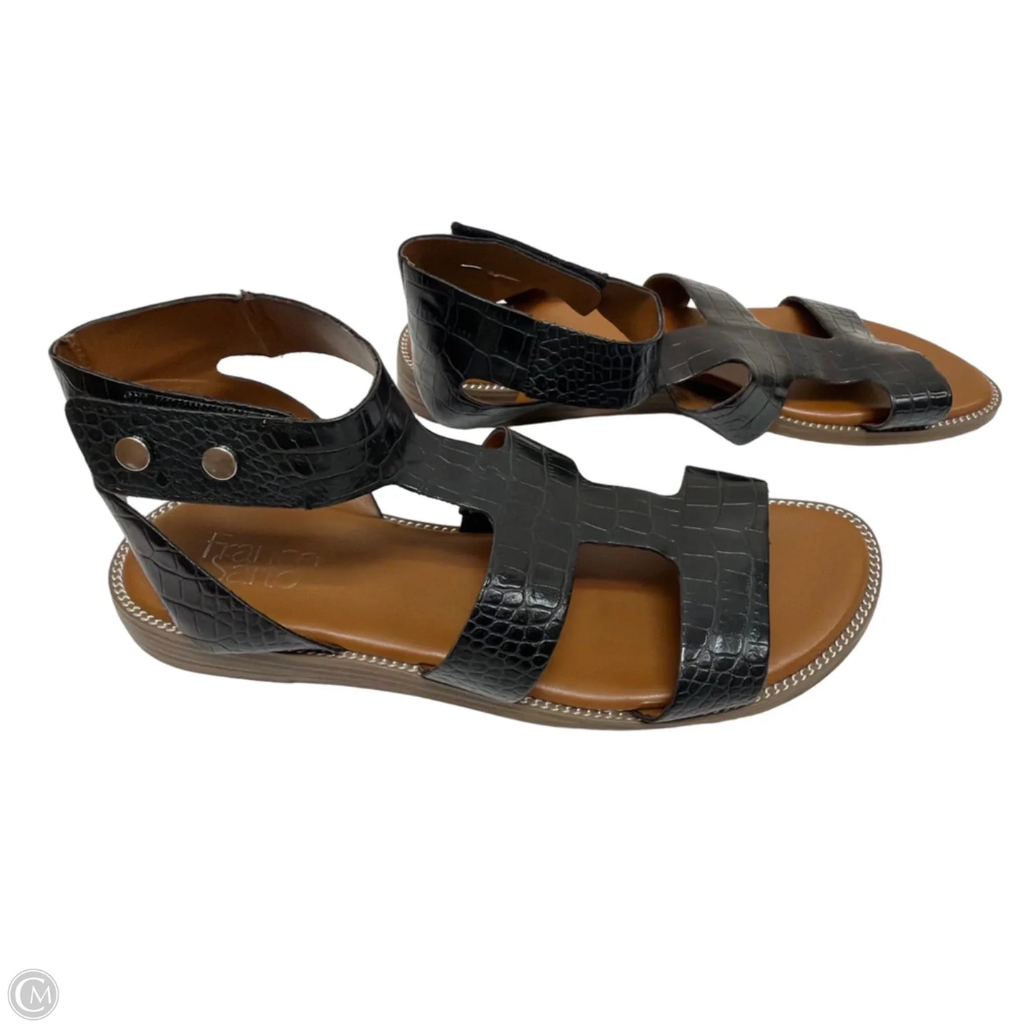 Sandals Flats By Franco Sarto In Black, Size: 9.5