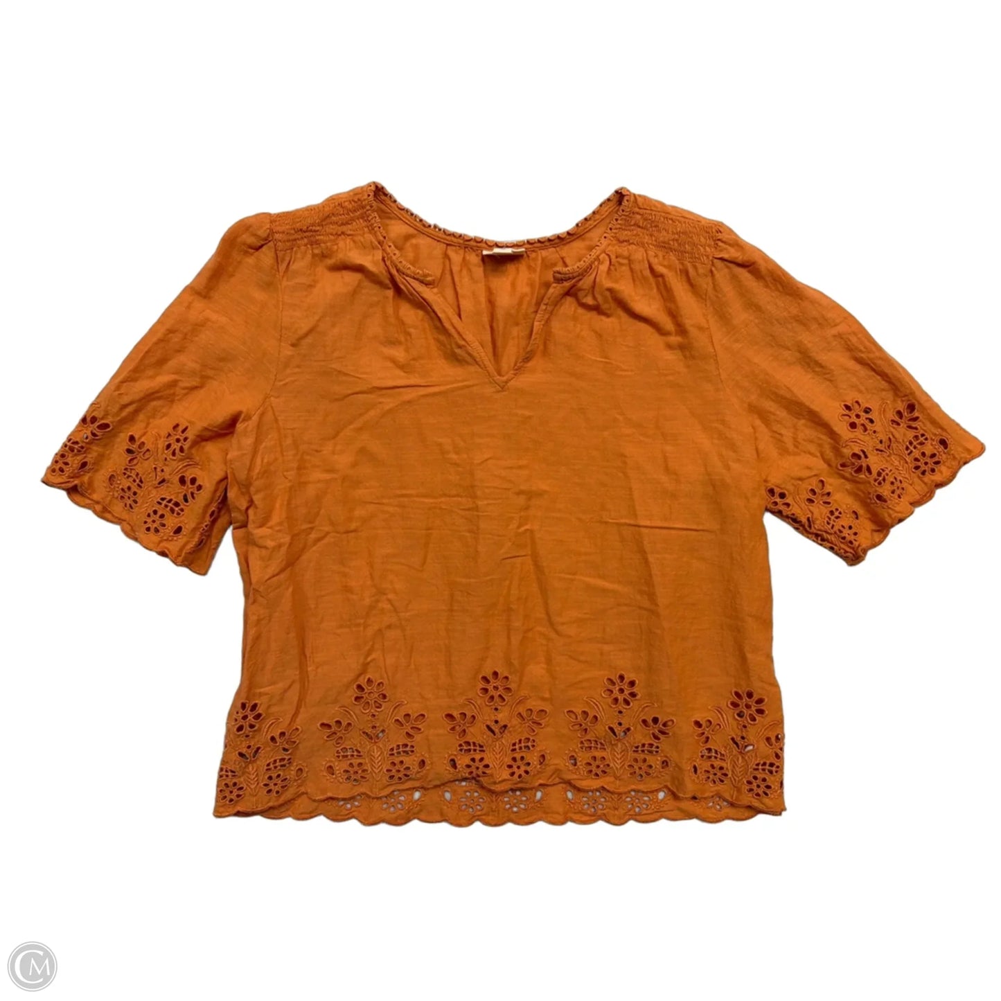 Top Short Sleeve By Ana In Orange, Size: Xl