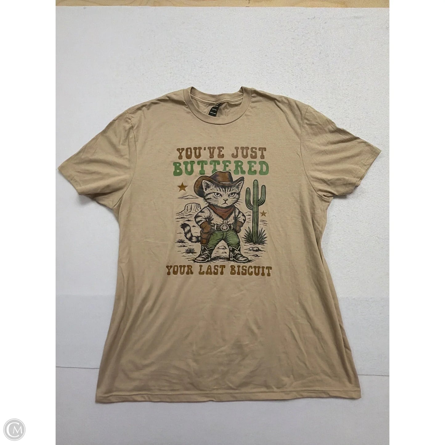 Top Short Sleeve By Clothes Mentor In Brown, Size: L